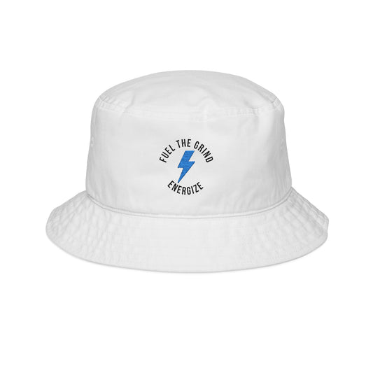 Fuel the Grind Bucket Hat- White