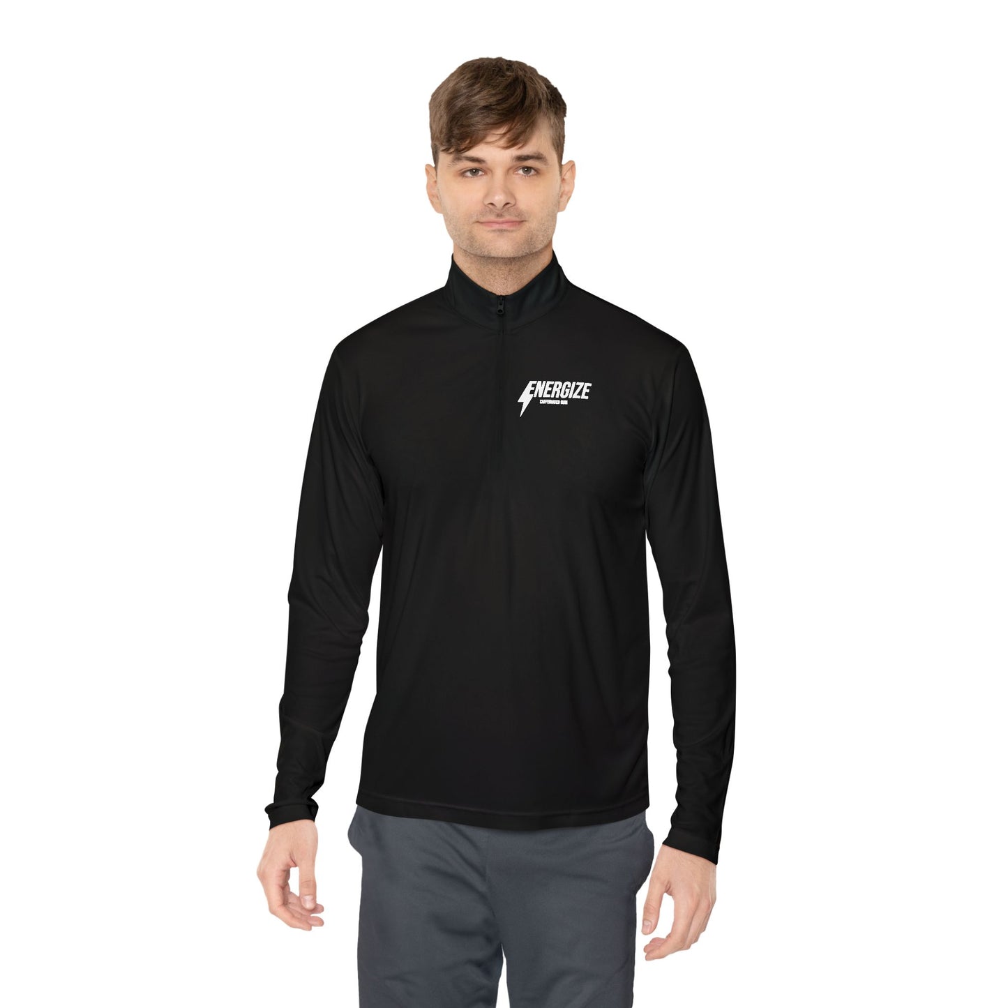 Minimalist White Quarter-Zip Pullover