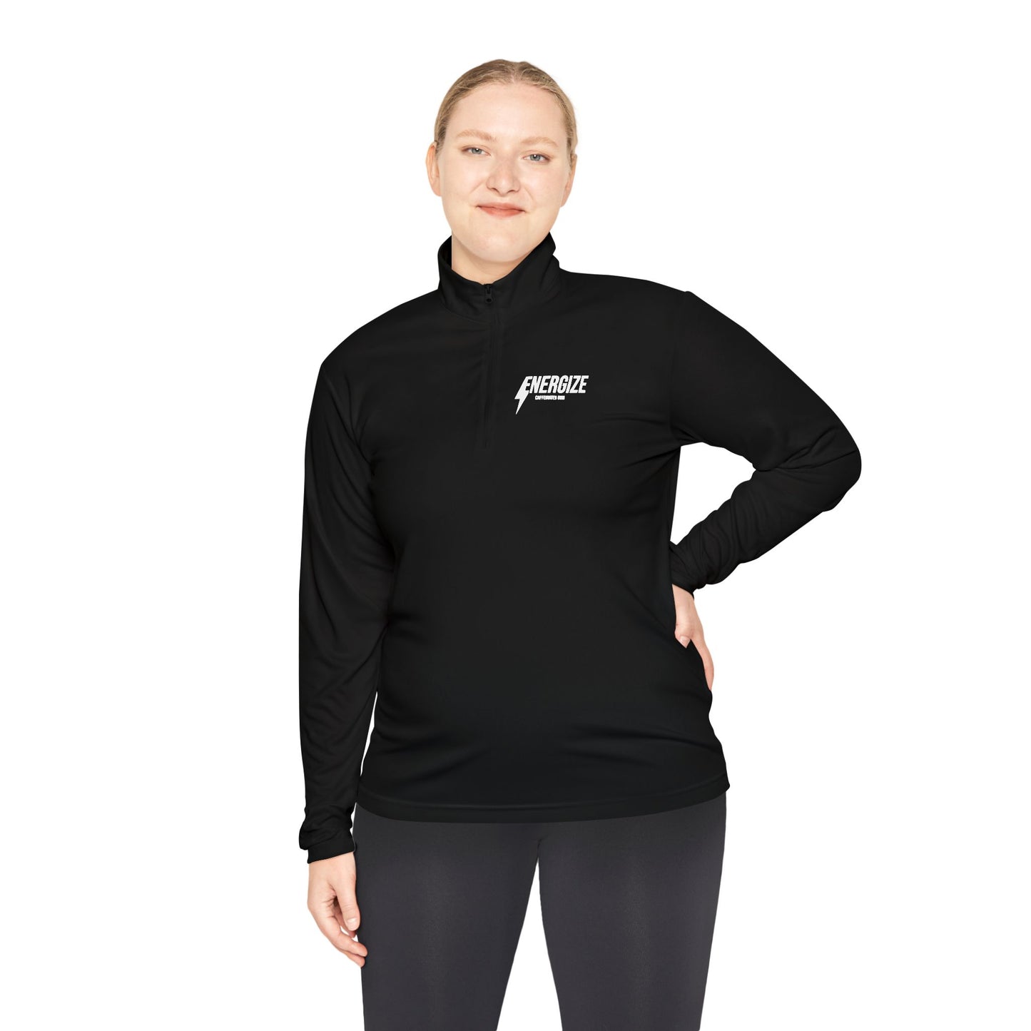 Minimalist White Quarter-Zip Pullover