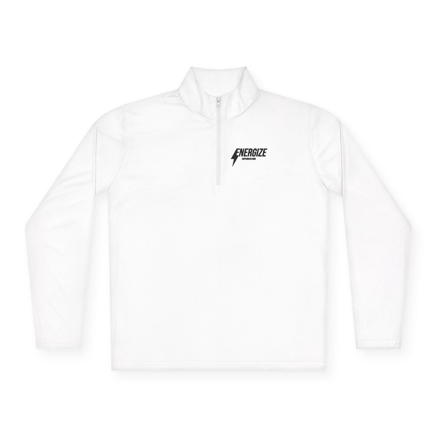 Minimalist White Quarter-Zip Pullover
