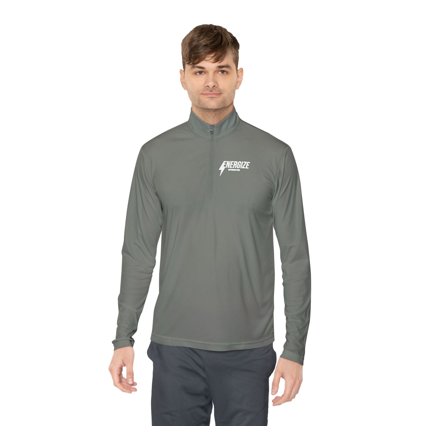 Minimalist White Quarter-Zip Pullover