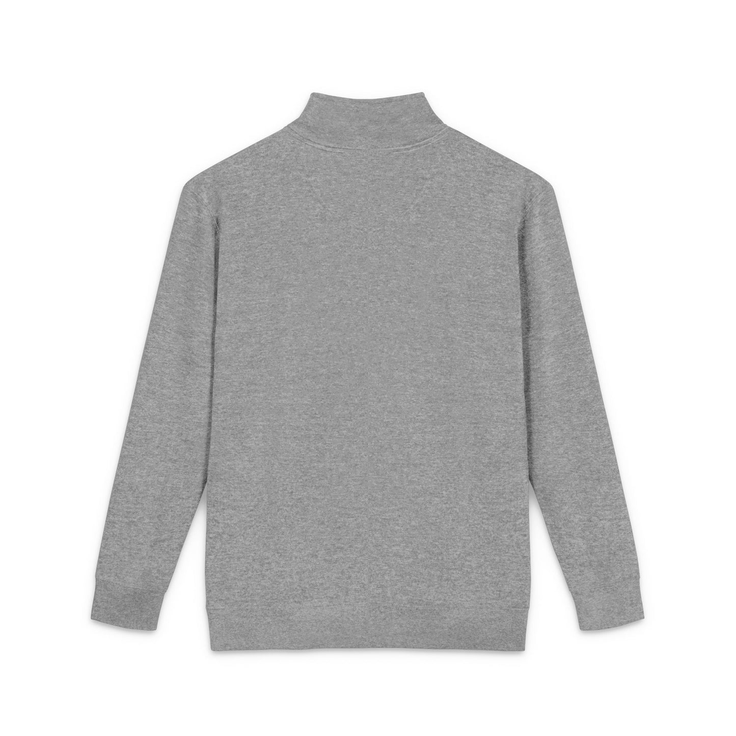 Embroidered Fleece Pullover — Subtle Script Chest Logo, Cozy Quarter-Zip Sweatshirt