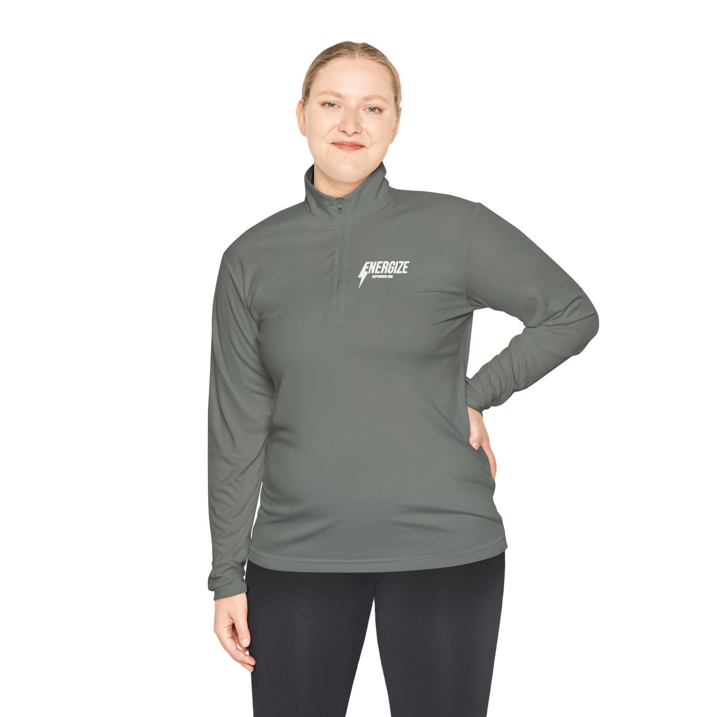 Minimalist White Quarter-Zip Pullover