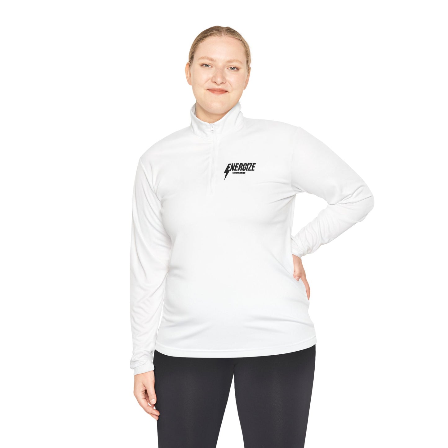 Minimalist White Quarter-Zip Pullover